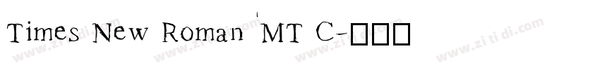 Times New Roman MT C字体转换